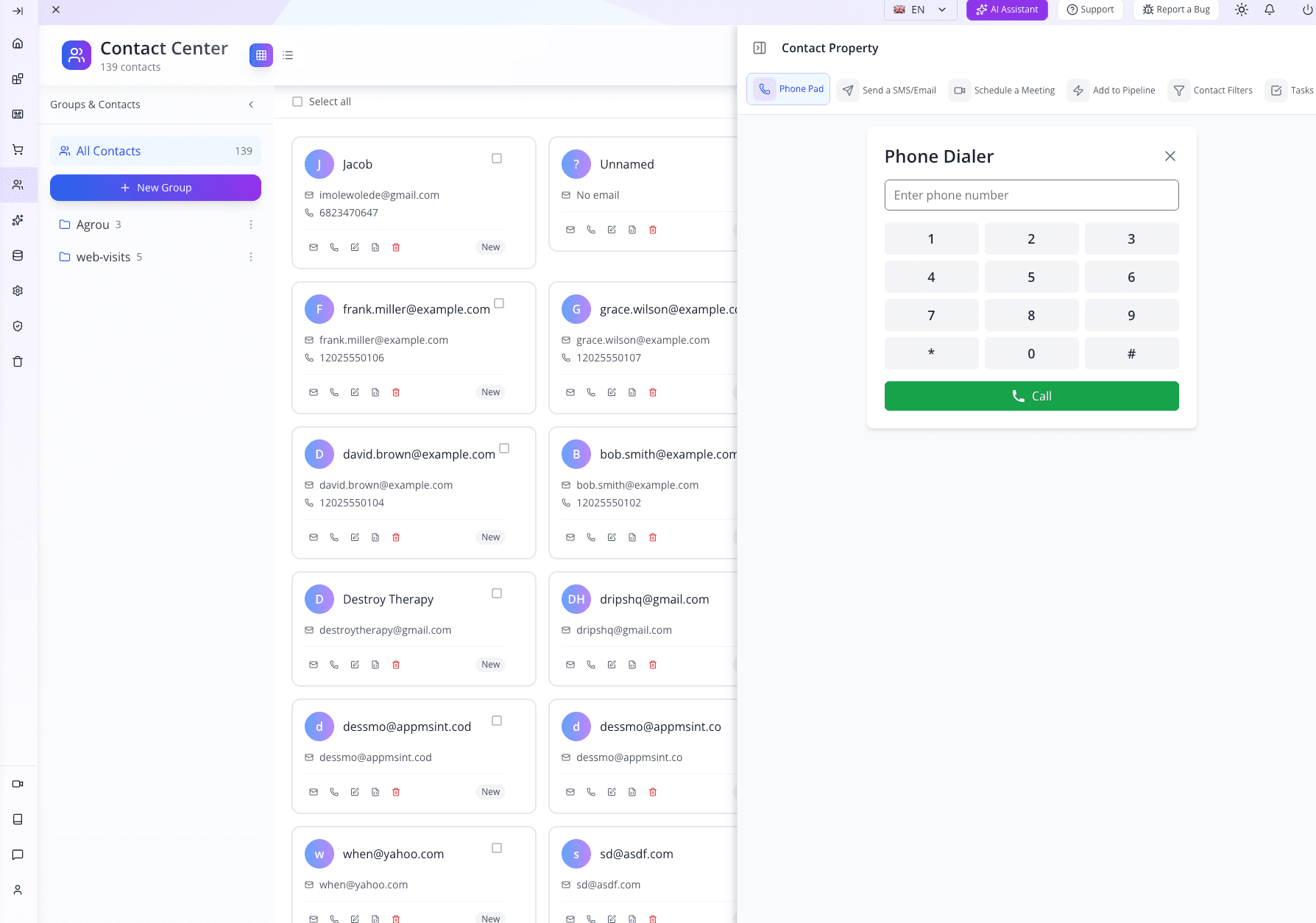 Contact Management with Dialer